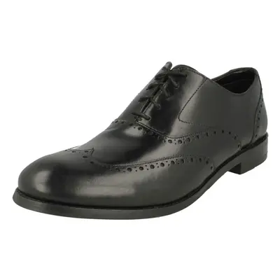 (UK 9, Black) Mens Clarks Brogue Detailed Lace Up Shoes Edward Walk - G Fit