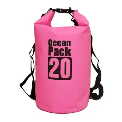 (pink, 20L) PVC Outdoor Diving Compression Swimming Dry Waterproof Bags Storage Bag For Unisex R