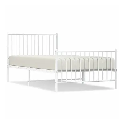 (207 x 104.5 x 90.5 cm, with headboard & footboard) vidaXL Metal Bed Frame with Headboard Bedroo