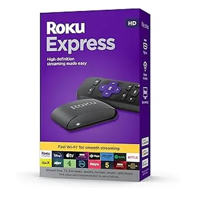 Express (New, 2023) HD Streaming Device with High-Speed HDMI Cable and Standard Remote (No TV Co