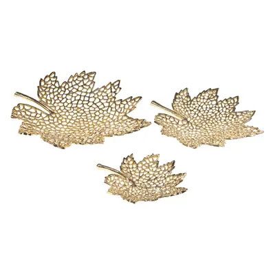 Set of Trinket Dishes Maple Leaf Gold PEMALI