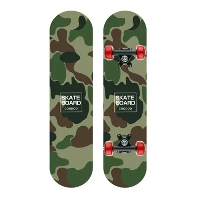 (Camouflage) 23.5inch Skateboard Natural Maple Complete Skate board Beginnerï¼Professional for 