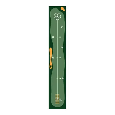 (Green Golf Putting Mat) Two-Way Golf Anti-Slip Practice Putting Mat in door