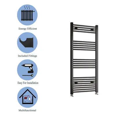 (black, 1400*450mm) Stylish Straight Towel Rail HeatingTowel Radiator