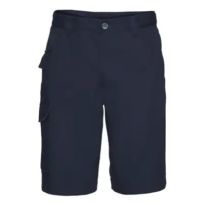 (32R, French Navy) Russell Mens Polycotton Work Shorts