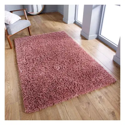 (Pink, x cm) Fluffy Plain SHAGGY Rugs Thick 5cm Shag Pile Small Big Large Living Room Rug Bedroo