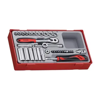 Teng TT1435 TT1435 Piece Socket Set 4-13mm - 1/4in Drive