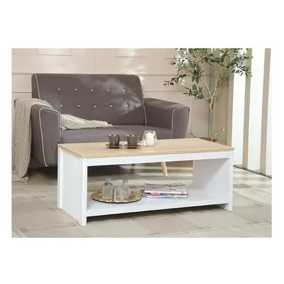 (White) Wooden Coffee Table Available in Grey/Oak or White/Oak