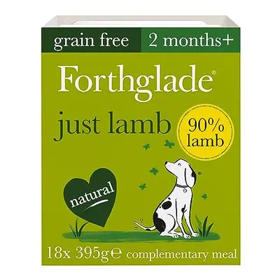 Forthglade Complementary Natural Wet Dog Food - Grain Free Just Lamb with vegetables (18 x 395g)