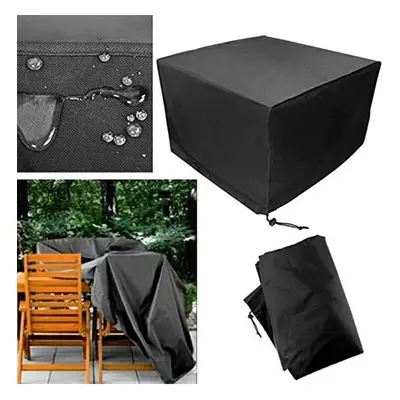 (270x180x89cm) Patio Protective Furniture Cover Black Rectangular Extra Large Waterproof Dustpro