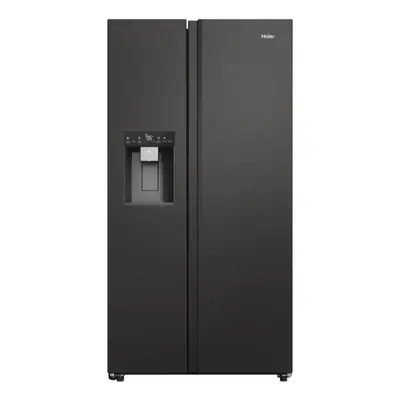 Haier American Fridge Freezer - Black - E Rated