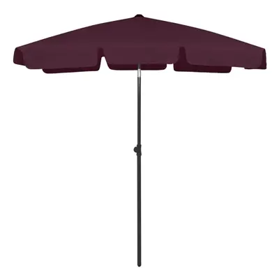 vidaXL Beach Umbrella Bordeaux Red Sunshade Sunshelter Patio Outdoor Parasol