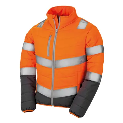 (S, Fluorescent Orange) SAFE-GUARD by Result Womens/Ladies Safety Padded Jacket