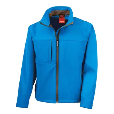 (L, Azure) Result Mens Classic Soft Shell Jacket