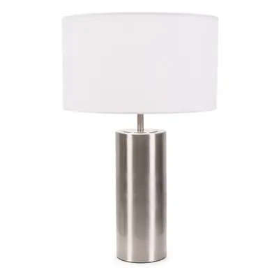 ValueLights Lexy White Shade with Chrome Dimmable Touch Table Lamp