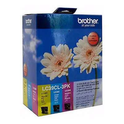 GENUINE Brother LC39CL3PK Colours Value Pack Ink Cartridge LC39CL-3PK