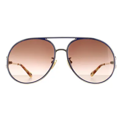 Chloe Sunglasses CH0145S Gold Havana Green Gradient