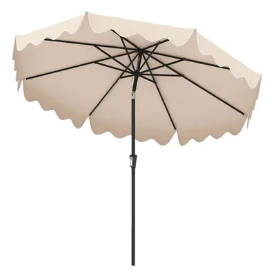 9 FT Patio Umbrella Outdoor Heavy-Duty 2-Tier Market Table Umbrella