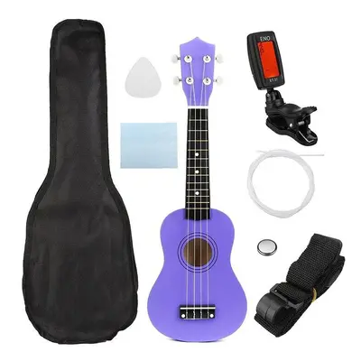 21 Inch Economic Soprano Ukulele Uke Musical Instrument With Gig bag Strings Tuner Purple