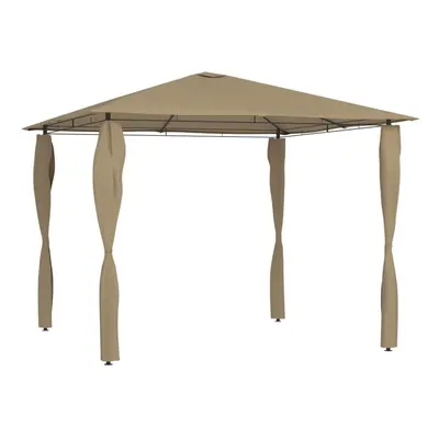 Gazebo with Post Covers 3x3x2,6 m Taupe g/mÂ²