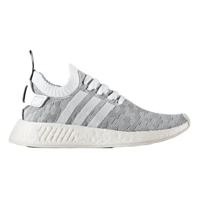 (6 (Adults')) Adidas NMD_R2 Primeknit Lace-Up Grey Synthetic Womens Running Trainers BY9520