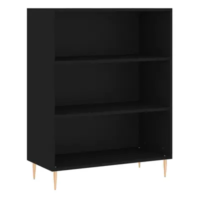 (black) vidaXL Bookcase Sideboard Storage Unit Bookshelf Sonoma Oak Engineered Wood