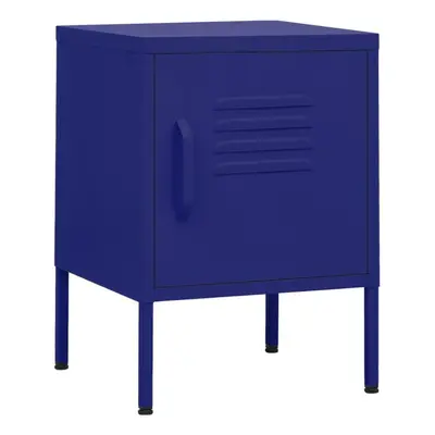 (navy blue, 1) vidaXL 1/2x Nightstand Steel Bedside Bed Side Storage Cabinet Multi Colours