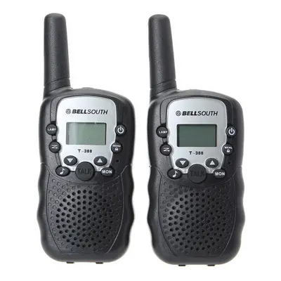 2pcs 0.5W UHF Auto Multi-Channels Mini Radios Walkie Talkie Black