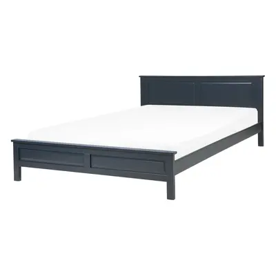 Bed Wood OLIVET x cm (EU King Size) Dark Blue