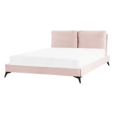 Bed Velvet MELLE x cm (EU King Size) Pastel Pink