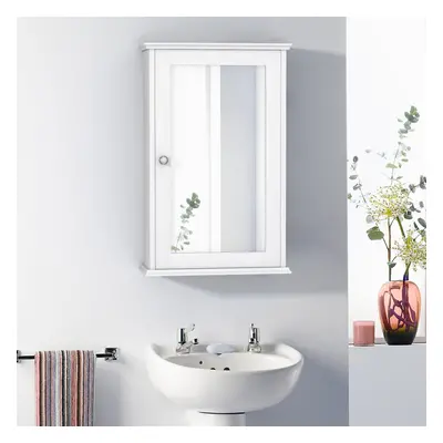 Mirrored Bathroom Cabinet Wall Mount Storage Cabinet with Single Door