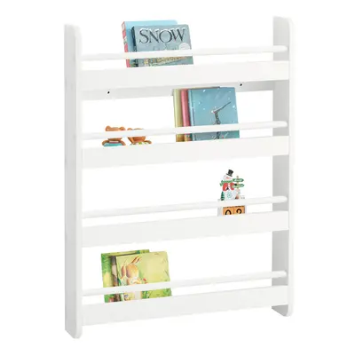 SoBuyÂ® KMB08-K-W, Wall Mounted Tiers Children Bookcase Storage Shelf