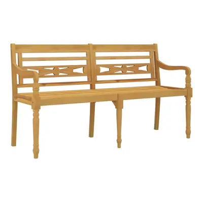 vidaXL Solid Wood Teak Batavia Bench Outdoor Garden Patio Wooden Bench Seat