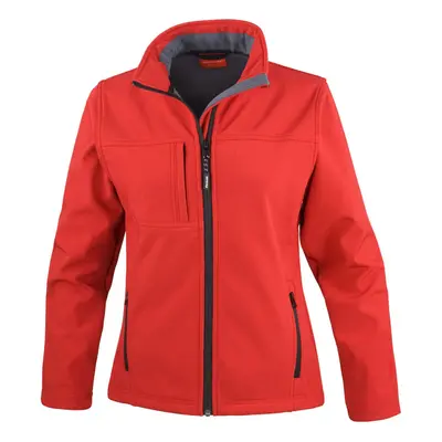 (12 UK, Red) Result Womens/Ladies Classic Softshell Soft Shell Jacket