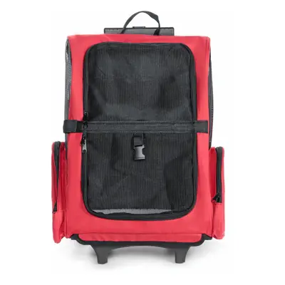 (Red, S) In Pet Carrier Backpack Dog Cat Puppy Cart Breathable Outdoor Travel Bag