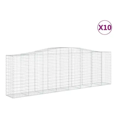 (400 x x 120/140 cm/ pcs) vidaXL Arched Gabion Basket Stone Basket Gabion Retaining Wall Galvani