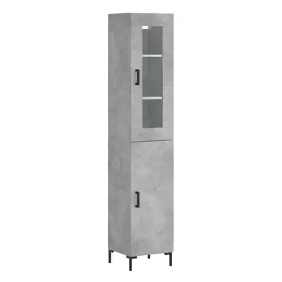 vidaXL Highboard Sideboard Cupboard Side Cabinet Concrete Grey Engineered Wood