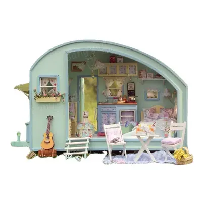 Time Travel DIY Wooden Miniature Kit Doll house LED Music Voice Control