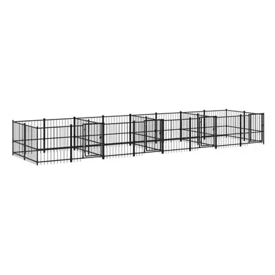 (776 x 193.5 x cm) vidaXL Outdoor Dog Kennel Steel Dog Crate Pet Cage Puppy Enclosure Multi Size