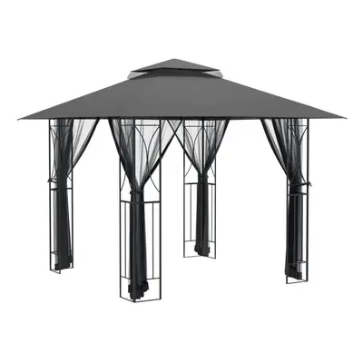 (300 x x cm) vidaXL Gazebo Outdoor Canopy Marquee Garden with Sidewalls Anthracite Steel