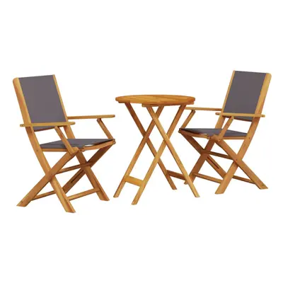 vidaXL Bistro Set Piece Outdoor Bar Set Anthracite Fabric and Solid Wood