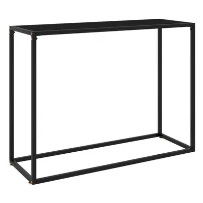 Console Table Black 100x35x75 cm Tempered Glass