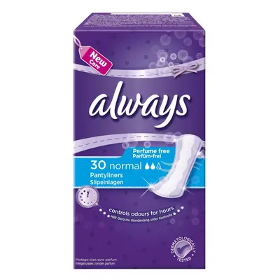 Always Perfume Free Normal Pantyliners 30's x15