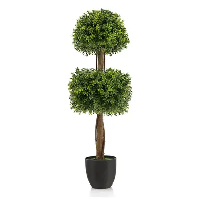 100CM Artificial Boxwood Topiary Ball Tree with Cement-filled Plastic Pot