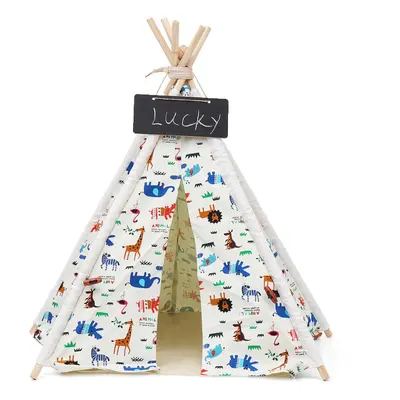 (M) Pet Dog House Washable Tent Indoor Outdoor Home Play Teepee