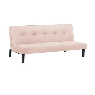 Pink Velvet Sofa Bed Birlea Aurora Seater Settee Emerald Fabric Retro