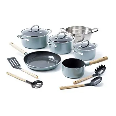 Greenpan CC001596-001 Mayflower Cookware Set, Aluminium, Sky Blue