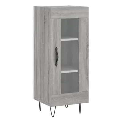 (grey sonoma) vidaXL Sideboard Storage Cabinet Cupboard Side Cabinet White Engineered Wood