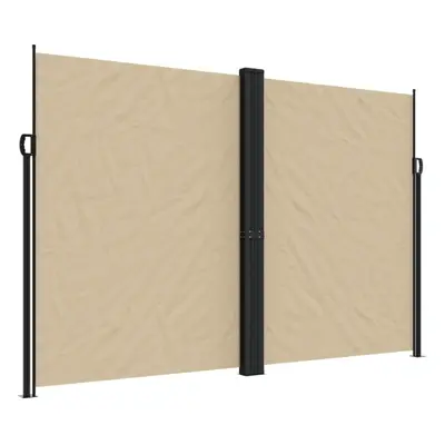 (beige, x cm) vidaXL Retractable Side Awning Outdoor Privacy Screen Shade Cream 180x1000 cm