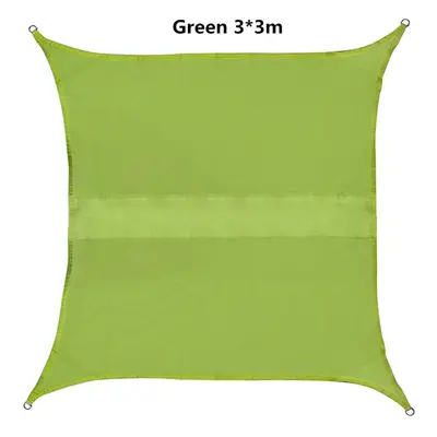 (Green) Sun Shade Sail Waterproof 420D Oxford Polyester Canopy Cover Awning Outdoor Garden Prote